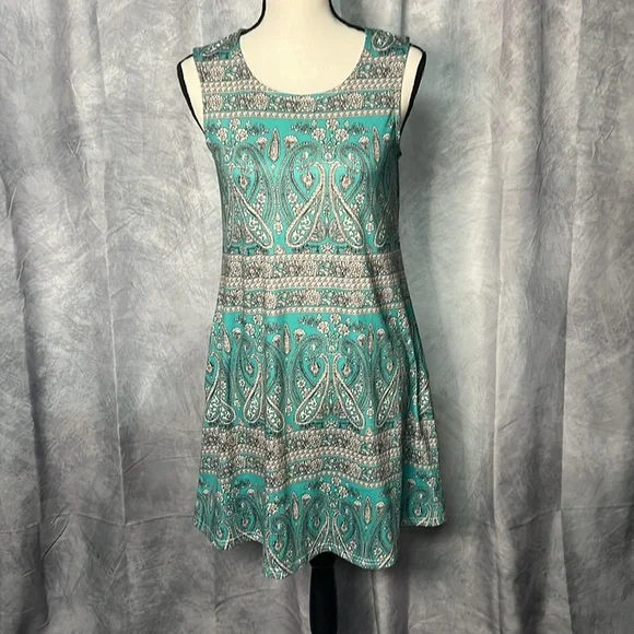 SimpleFun Summer Beach Floral Boho Tank Dress with Pockets - Picture 5 of 13